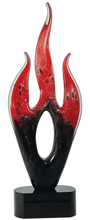 Fire Glass Art Award AGS15 with Free Engraving