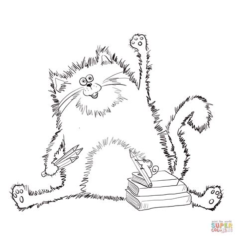 Splat the Cat coloring page | Free Printable Coloring Pages