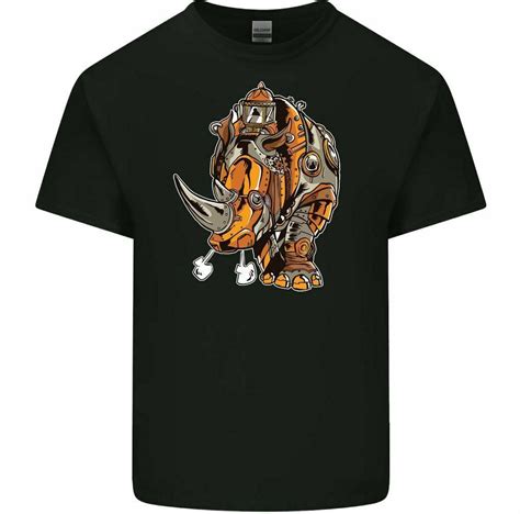 Camiseta Divertida De Rinoceronte Steampunk Para Hombre Armadura Ecol