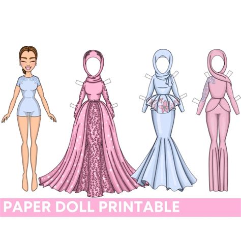 Paper Doll With Clothes Printable DIY Activities for Kids - Etsy Hong Kong