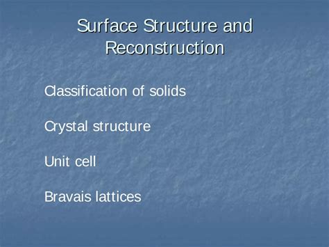 Pdf Classification Of Solids Crystal Structure Unit Cell