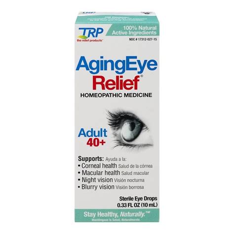 Trp Aging Eye Relief Drops 0 33 Fl Oz Instacart