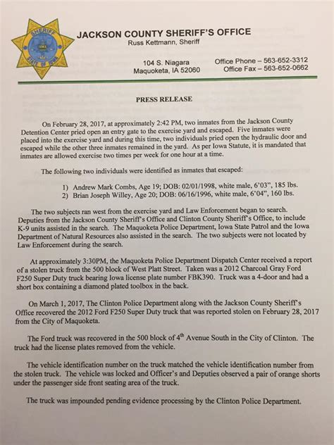 Jackson County Iowa... - Jackson County Iowa Sheriff's Office