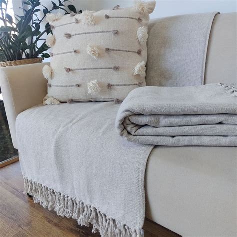 Manta De Sofa Artesanal Algodao Nude X Camicado