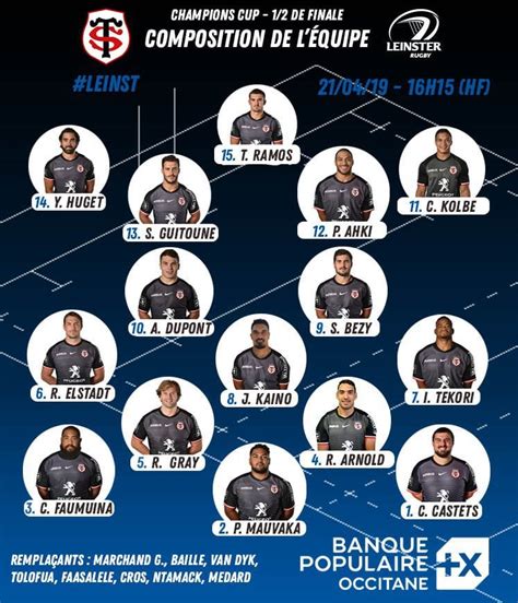 Toulouse team to face Leinster. : r/rugbyunion