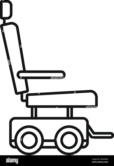 Motor Power Wheelchair Icon Outline Motor Power Wheelchair Vector Icon