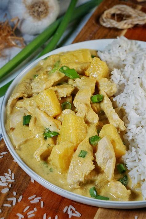 H Hnchen Curry Mit Ananas Und Reis Rezept Mit Kokosmilch