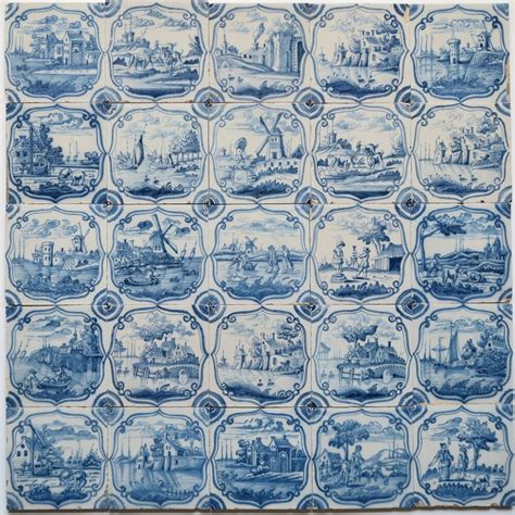 A Wonderfull And Rare Set Of 25 Antique Authentic Liverpool Delft