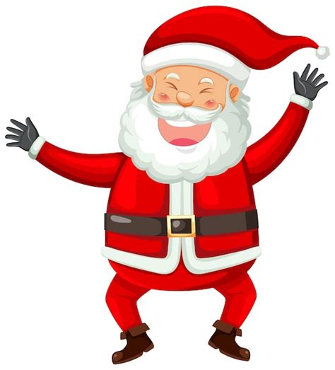 Personaje De Dibujos Animados De Pap Noel Feliz Vector Gratis