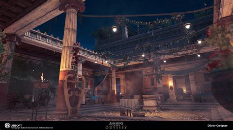 Artstation Assassins Creed Odyssey Rich Villas Architectural Kit Olivier Carignan Fantasy