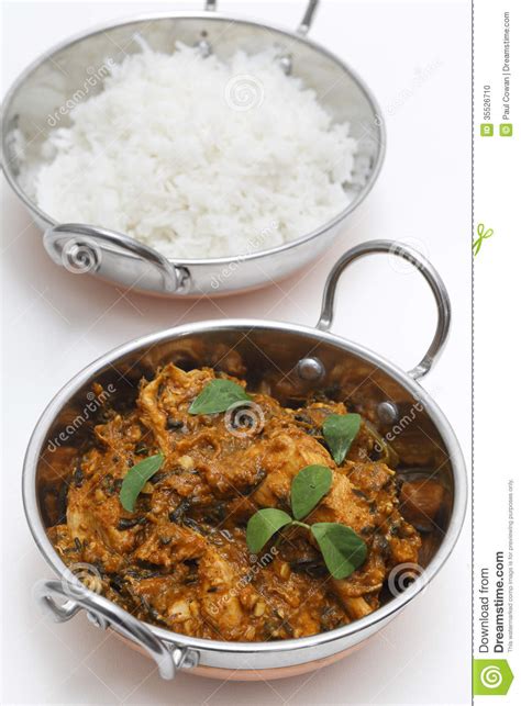 Methi Chicken and Rice in Kadai Bowls Vertical Stock Photo - Image of white, meal: 35526710