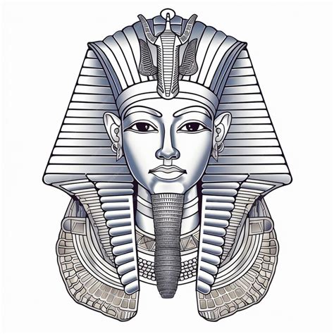 Premium AI Image | Vector ancient egypt god vintage logo line art concept black and white color ...