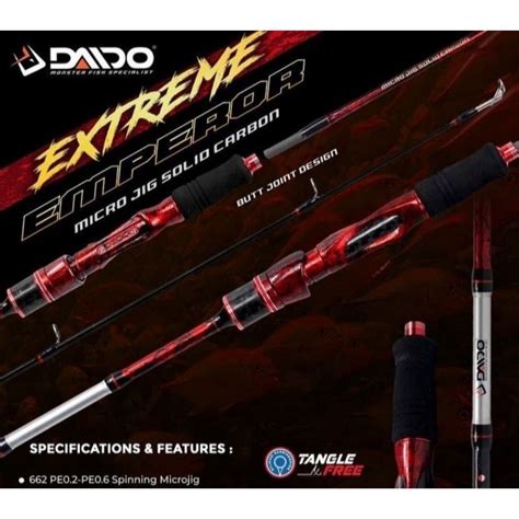 Jual Joran Daido Extreme Emperor Micro Jig 662 Solid Carbon Shopee