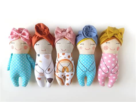 Tiny Rag Doll Sewing Pattern PDF & Tutorial - Easy Cloth Doll 8 inch