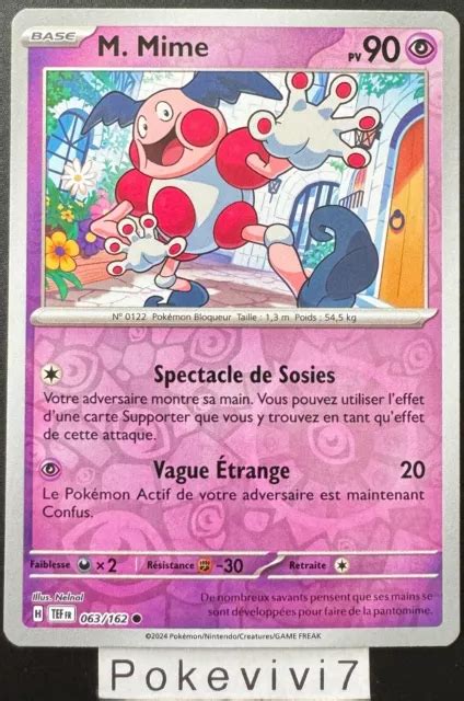 Carte Pokemon M Mime Reverse Ev Ecarlate Et Violet Tef Fr