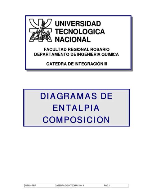 Diagramas De Entalpía Concentracion Final Pdf Vapor Temperatura