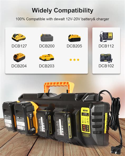 Lenoya Dcb Battery Charger Replacement For Dewalt V V Max