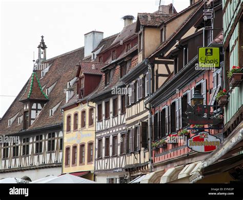 Obernai France May Traditional Half Timbered Houses In