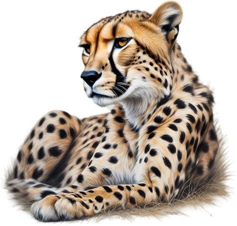 Premium Psd Closeup Painting Of A Cheetah