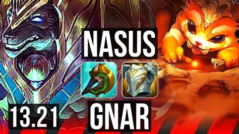 NASUS Vs GNAR TOP 6 0 0 6 Solo Kills 900K Mastery Dominating