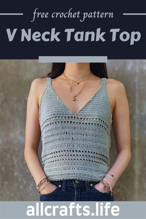 Crochet V Neck Tank Top Pattern For Stylish Summer Wear All Crafts