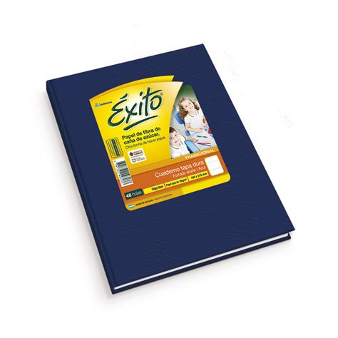 Cuaderno Ara A Xito Tapa Dura Azul X Cm Hojas Lisas