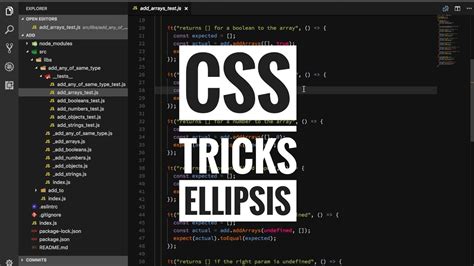 Css Tricks Ellipsis Youtube