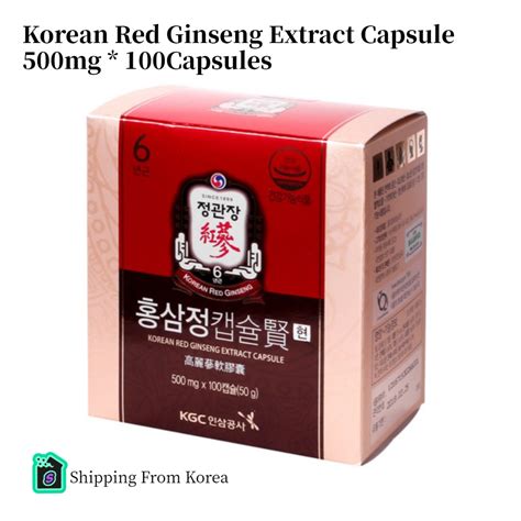 Korean Red Ginseng Extract Capsule Gold 500mg 100 Capsules Immune