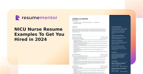 Nicu Nurse Resume Examples To Get You Hired In 2025