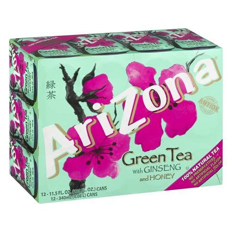 Cans Arizona Green Tea With Ginseng And Honey Fl Oz