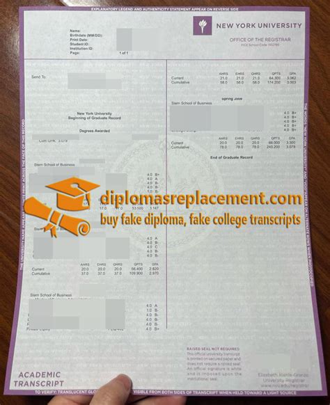 Fake NYU Transcript How To Buy New York University Transcripts