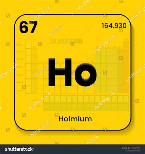 Holmium Ho Periodic Table Elements Name Stock Vector (Royalty Free) 2165623939 | Shutterstock