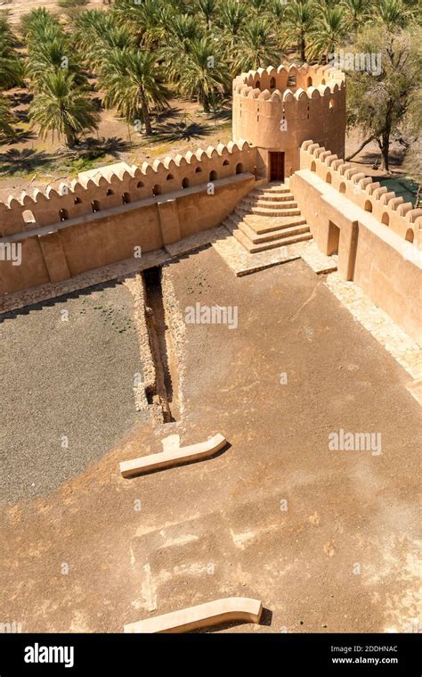 Terrace Of The Jabreen Castle In Bahla Sultanate Of Oman Stock Photo