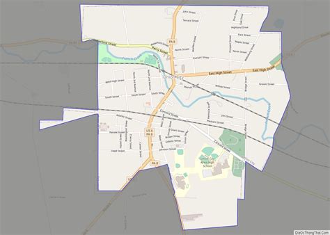 Map of Union City borough, Pennsylvania