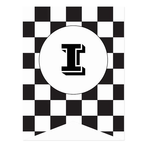 Black Checkered Flag Bunting Banner Post Card Zazzle Bunting Banner