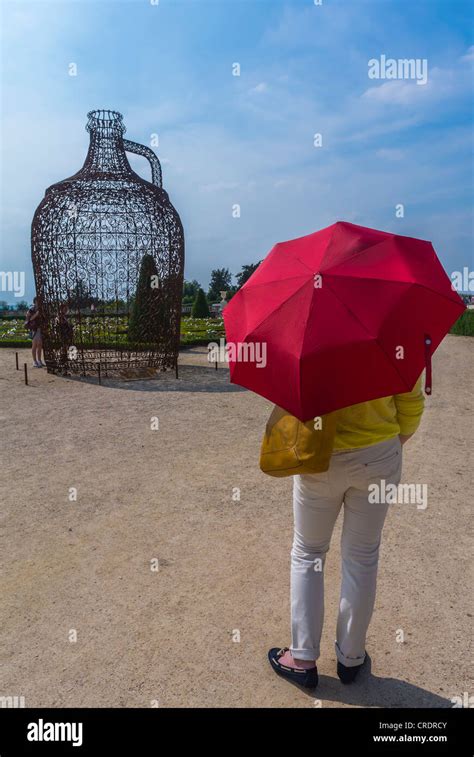 Paris France Tourists Visiting Modern Art Exhibit By Joana