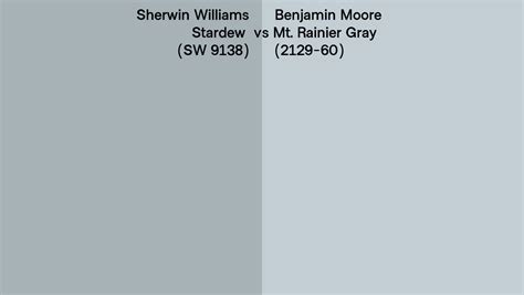 Sherwin Williams Stardew Sw 9138 Vs Benjamin Moore Mt Rainier Gray 2129 60 Side By Side