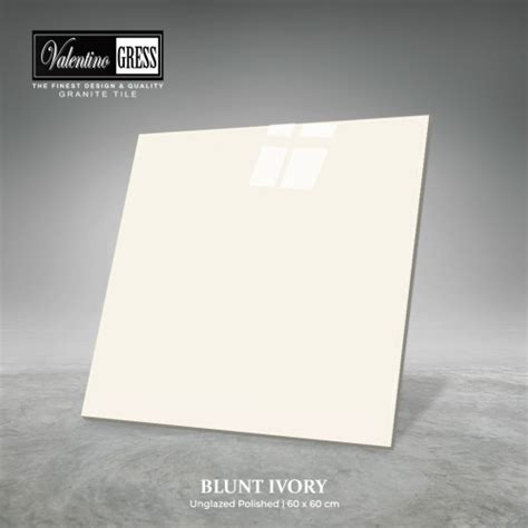 Valentino Gress Blunt Ivory 60 X 60 Cm Unglazed Polished