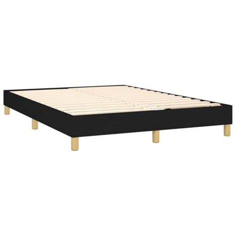 Lits cadres de lit Lit à sommier tapissier avec matelas Noir 140x190