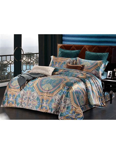 Ultra Soft 19mm 4pcs Silk Duvet Cover Bedding Set