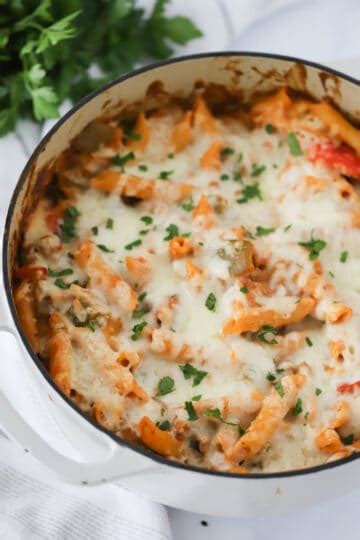 Sausage And Pepper Pasta Bake The Carefree Kitchen