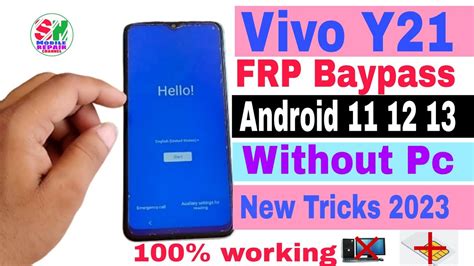 Vivo Y21 FRP Bypass Android 11 12 13 New Trick 2023 Vivo V2111 Google