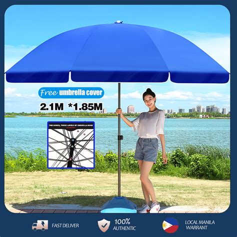 21m2m Parasol Garden Patio Umbrella Sun Shade Umbrella Beach Round