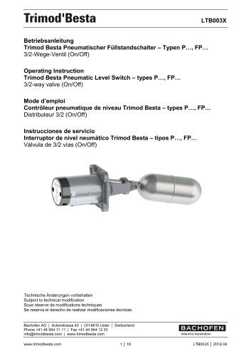 Bls Level Sensor Trimod Besta Cat Logo Pdf Documentaci N T Cnica