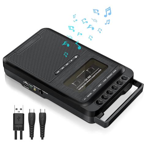 Portable Cassette Player Recorder Converter Record To Cassettes USB SD