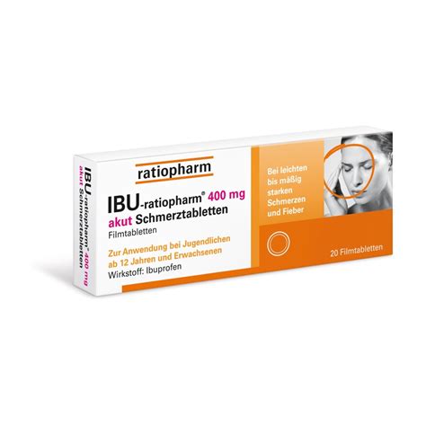 Ibu Ratiopharm 400 Mg Akut 20 Schmerztabletten Bei Volksversand Kaufen