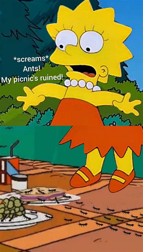 Ants invading Lisa's picnic by SuperMarioRocks on DeviantArt