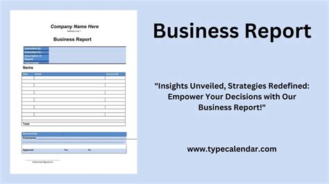 Free Printable Business Report Templates Word Excel Pdf Example