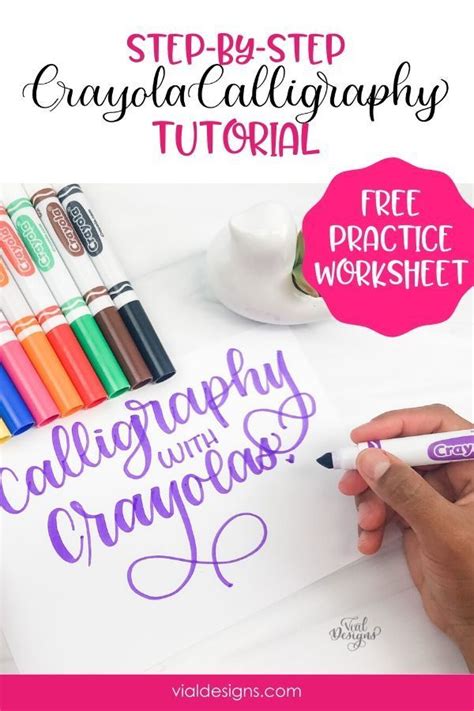 How To Do Calligraphy Wtih Crayola Markers Step By Step Hand