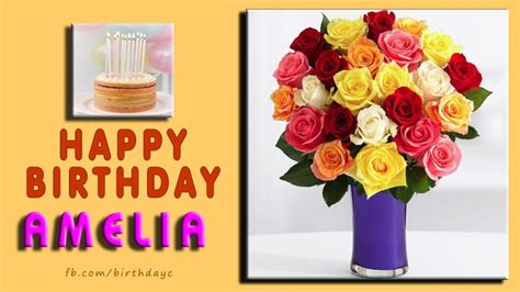 Happy Birthday AMELIA cake and images | Birthday Greeting | birthday.kim